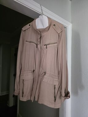 Max Jeans Utility Jacket in Tan